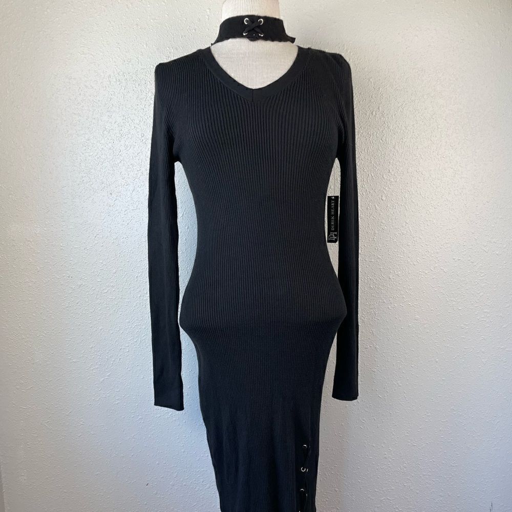 NWT Derek Heart Black Midi Dress Size XL